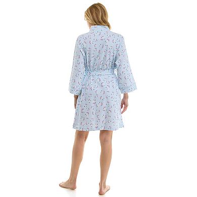 Women's Croft & Barrow® Three-Quarter Sleeve Waffle Knit Robe