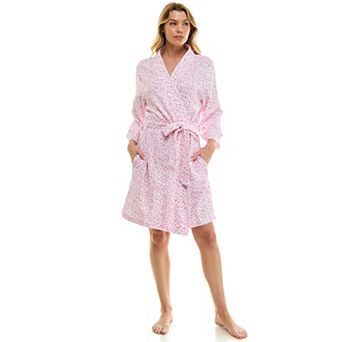 Women's Croft & Barrow® Three-Quarter Sleeve Waffle Knit Robe