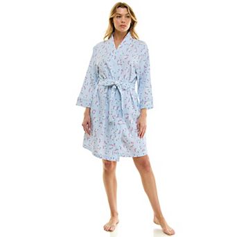 Women's Croft & Barrow® Three-Quarter Sleeve Waffle Knit Robe