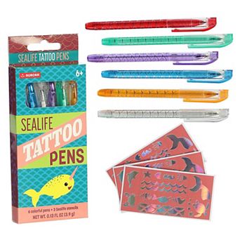 Aurora Toys Small Multicolor Sealife Tattoo Pens Engaging Toy