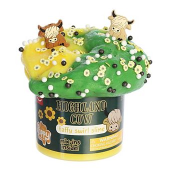 Aurora Toys Mini Green Poppy Slime Co. 11.3oz Highland Cow Slime Gooey Toy