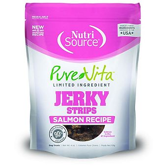 Nutrisource Purevita Limited Ingredient Salmon Jerky Dog Treats - 4 Oz