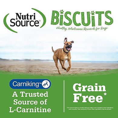 Nutrisource Grain Free Whitefish Biscuit Crunchy Dog Treats - 14 Oz