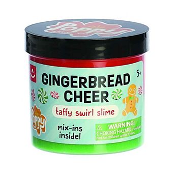 Aurora Toys Mini Green And Red Poppy Slime Co. 11.3oz Gingerbread Cheer Slime Festive Toy