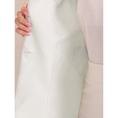 Work Office Jacket For Women's 3/4 Sleeve One Button Lapel Blazer
