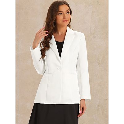 Casual Blazers For Women s Long Sleeve Lapel Open Front Button With Pockets Work Blazer Jackets