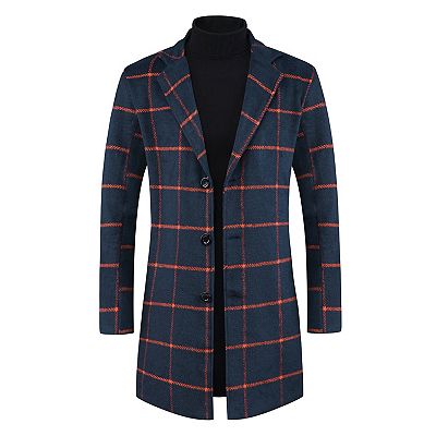 New Colorblock Plaid Single-Breasted Jacket