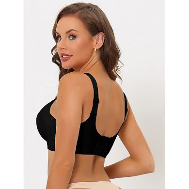 3 Packs Women's Wireless No Show Smooth Comfort Adjustable Straps Minimizers Bra