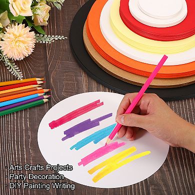 2" Round Cardboard Paper, 50 Pcs Blank Circles For Diy Craft Arts