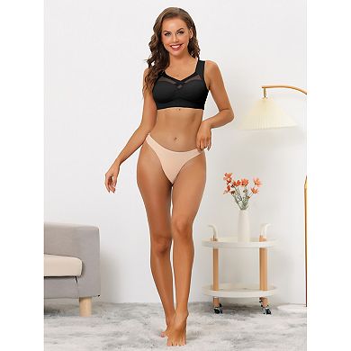 3 Packs Women's Push Up Minimizer Full Coverage Mesh Wirefree Bras