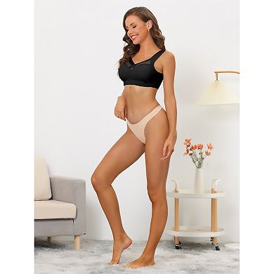 3 Packs Women's Push Up Minimizer Full Coverage Mesh Wirefree Bras