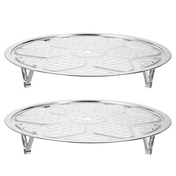 2 pc Stainless Steel Steamer Rack 11.8" Insert Stock Pot Steaming Tray
