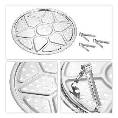 2pcs Stainless Steel Steamer Rack 11.8" Insert Stock Pot Steaming Tray