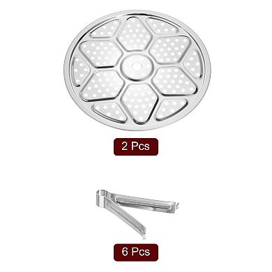 2pcs Stainless Steel Steamer Rack 11.8" Insert Stock Pot Steaming Tray