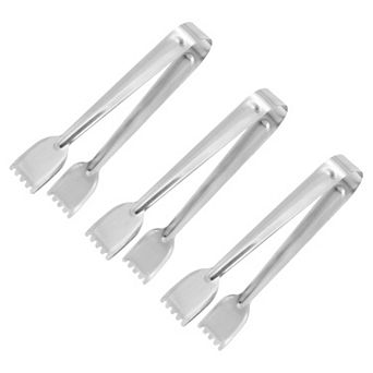 Serving Tongs, 3 pc 6.5" Stainless Steel Ice Tongs, Mini Sugar Tongs For Appetizers, Charcuterie
