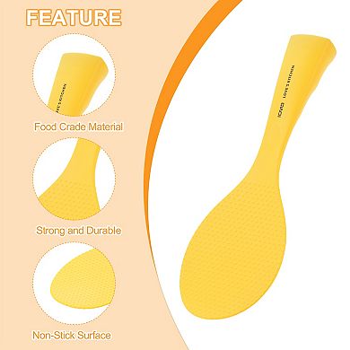 Silicone Rice Paddle, Silicone Rice Spoon Non Stick Rice Spatula Heat Resistant Rice Cooker Spoon