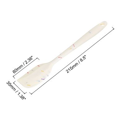 Silicone Spatula Spoon, 8.5" Heat Resistant Scraper For Baking, Cooking, Mixing, White