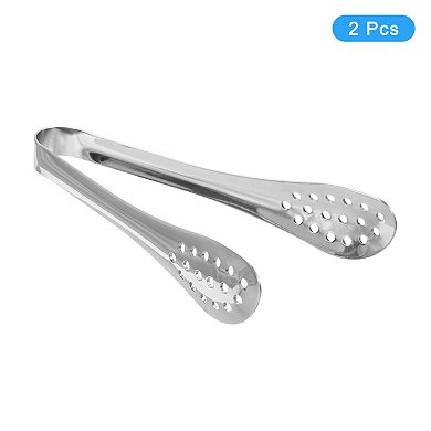 2 Pcs 5" Ice Tongs, Mini Sugar Tongs For Appetizers, Dessert, Tea Party, Bar, Cafe Silver
