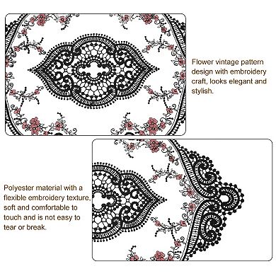 Retro Placemat Embroidered Table Place Mats French Crochet Doilies Coasters Cup Mat