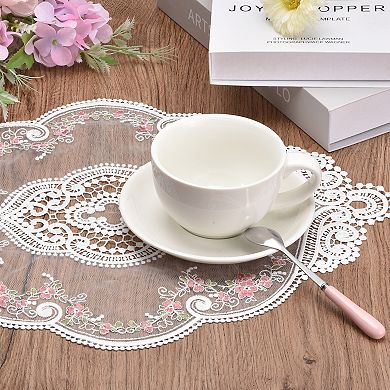 Retro Placemat Embroidered Table Place Mats French Crochet Doilies Coasters Cup Mat