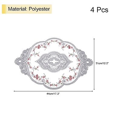 Retro Placemat Embroidered Table Place Mats French Crochet Doilies Coasters Cup Mat
