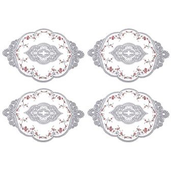 Retro Placemat Embroidered Table Place Mats French Crochet Doilies Coasters Cup Mat