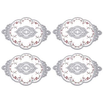 Retro Placemat Embroidered Table Place Mats French Crochet Doilies Coasters Cup Mat