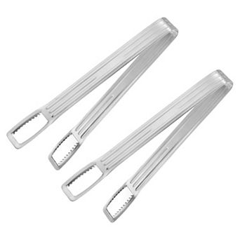 2 pc 6.5" Ice Tong, Mini Sugar Tongs For Appetizers, Dessert, Tea Party, Bar, Cafe Silver