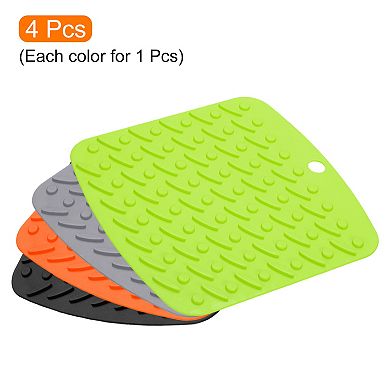 Silicone Pot Holders Heat Resistant Trivet Pads Insulated Hot Pads For Countertop