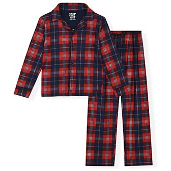 Sleep On It Boys Pajama 2 pc Jersey Coat Pajama Top and Pajama Pants Set