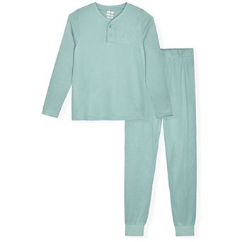 Sleep On It Boys 2 pc Hacci Pajama Set Long Sleeve Top and Jogger Pants
