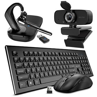 Delton 90x Work Anywhere Bundle: Keyboard, Mouse, Webcam, Headset (DBND4WLS90XREG)