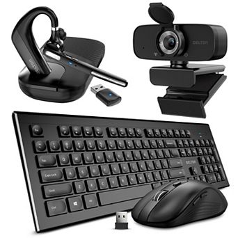 Delton 90x Work Anywhere Bundle: Keyboard, Mouse, Webcam, Headset (DBND4WLS90XREG)