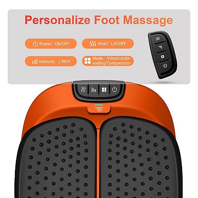 Snailax Vibration Foot Massager with Heat, App Control, Adjustable Vibration Electric Foot Massager --591-APP