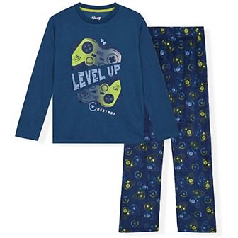Sleep On It Boys Long-Sleeved 2- Piece Soft Fleece Pajama Sleep Set