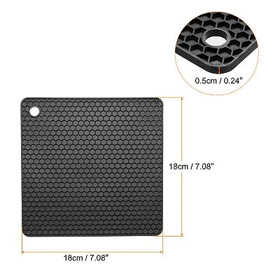 Trivet Mats 4pcs, Square Hot Pans Pads Hot Pots Pans Holder, Heat Resistant Non-slip Trivet Pads