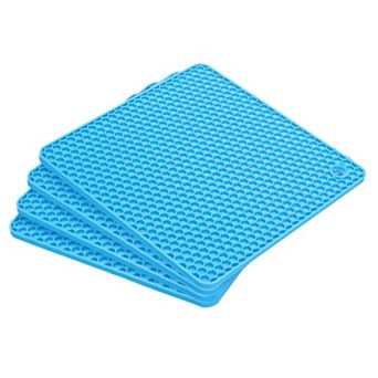 Trivet Mats 4pcs, Square Hot Pans Pads Hot Pots Pans Holder, Heat Resistant Non-slip Trivet Pads