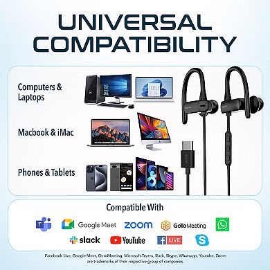 Delton 24ec USB-C Wired Earbuds with Microphone (DWH24EC)