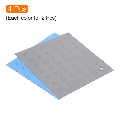 Silicone Trivet Mat Set 4pcs, Silicone Pot Holders For Kitchen Table Countertop
