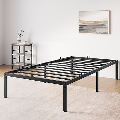 14 Inch Twin Bed Frame with Storage Metal Platform Twin Bed Frame