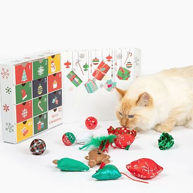 Cat Advent Calendar - 12 Days Of Christmas Filled Cat Toy Gift