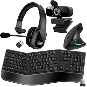 Delton 20x Wireless Computer Headset & C24 1080p Webcam (DBND4WLS20X)