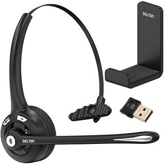 Delton 10x Bluetooth Headset with Auto Pairing USB Dongle & Wall Hook (DBTHEAD10XBTDLHSAS1)