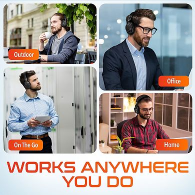 Delton M201 Wireless Active Noise Cancelling Over-Ear Bluetooth Headset (DBHM201D)