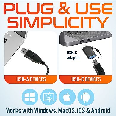Delton 12y USB/USB-C Computer Headset with Microphone (DWH12YAC)