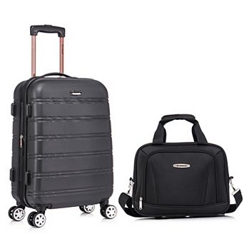 Rockland Melbourne Hardside Spinner 2 pc Luggage Set, 20” Upright/14” Tote