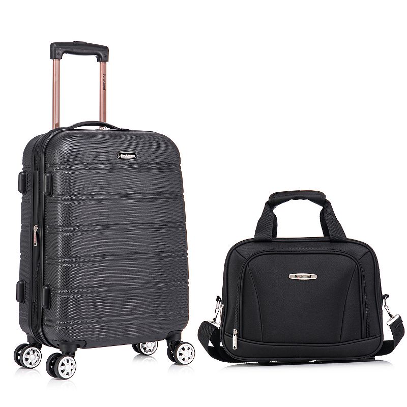 ROCKLAND Melbourne Hardside Expandable Spinner Wheel Luggage  Carry-On 20-Inch and Tote 14-Inch