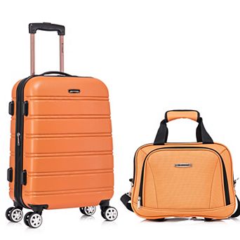 Rockland Melbourne Hardside Spinner 2 pc Luggage Set, 20” Upright/14” Tote