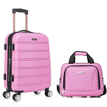 Rockland Melbourne Hardside Spinner 2 pc Luggage Set, 20” Upright/14” Tote