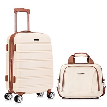 Rockland Melbourne Hardside Spinner 2 pc Luggage Set, 20” Upright/14” Tote